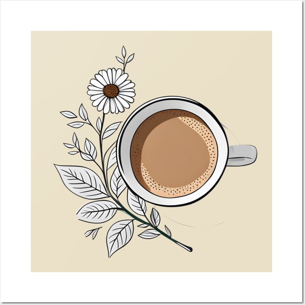 coffee and flowers Wall Art by CAFFEIN